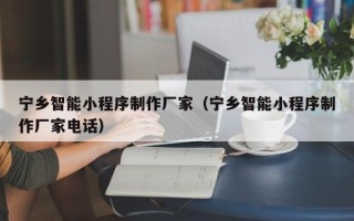 呼伦贝尔宁乡智能小程序制作厂家（宁乡智能小程序制作厂家电话）